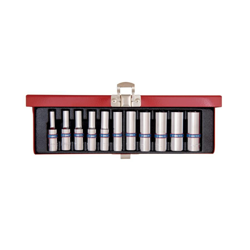 2511MR KT lizdų rinkinys 1/4" 11 vnt. LONG CASE
