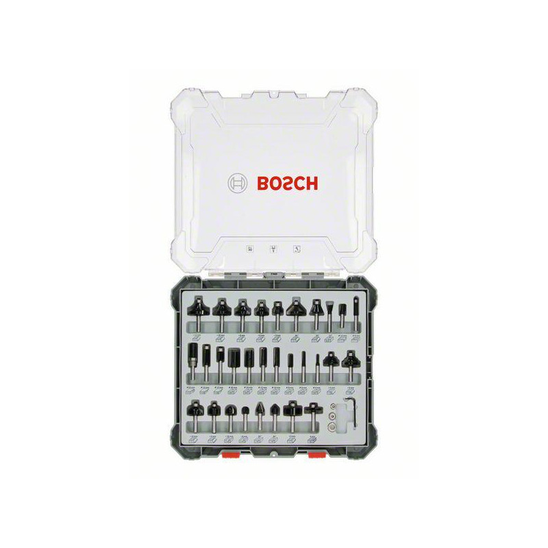 2607017475 BOSCH frezų rinkinys 30 vnt. 8 mm RANKENĖLĖ