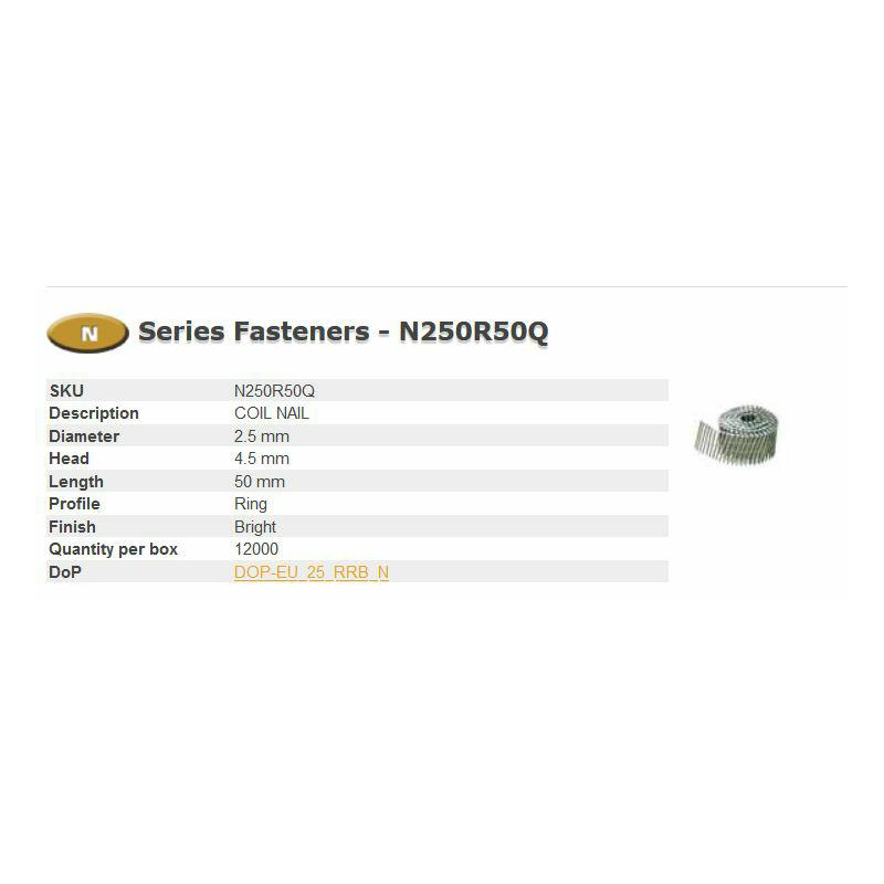 N250R50Q BOSTITCH VINYS N55 2,50-50 MM