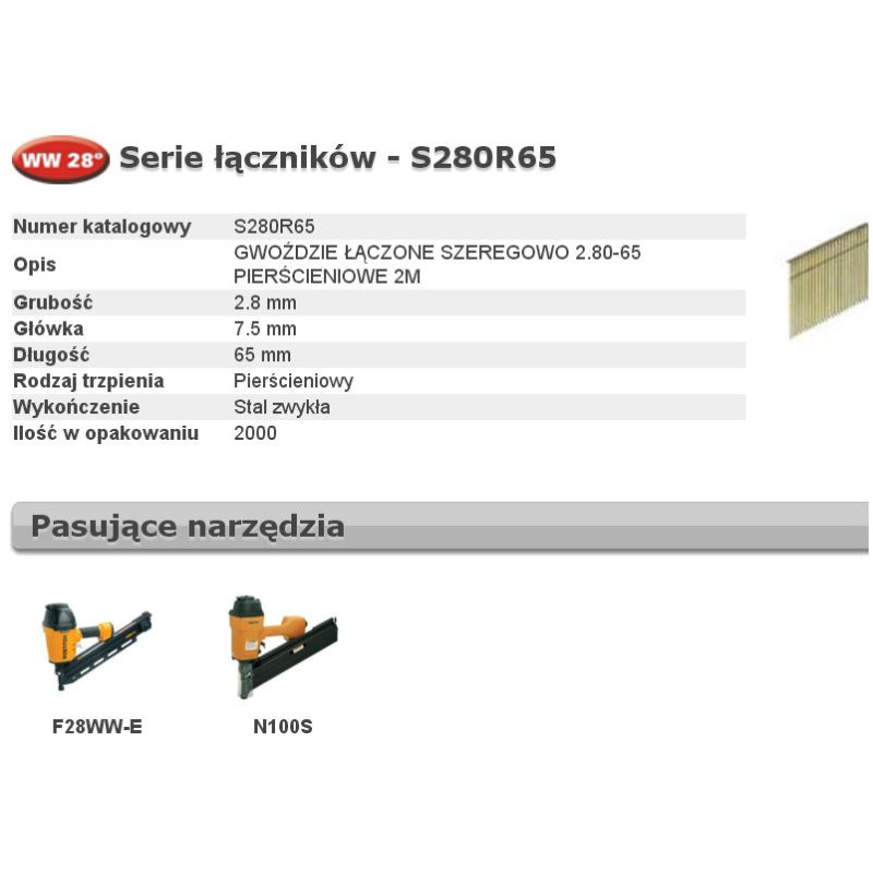 S280R65 BOSTITCH vinys WW 28` 65mm R 2M ...