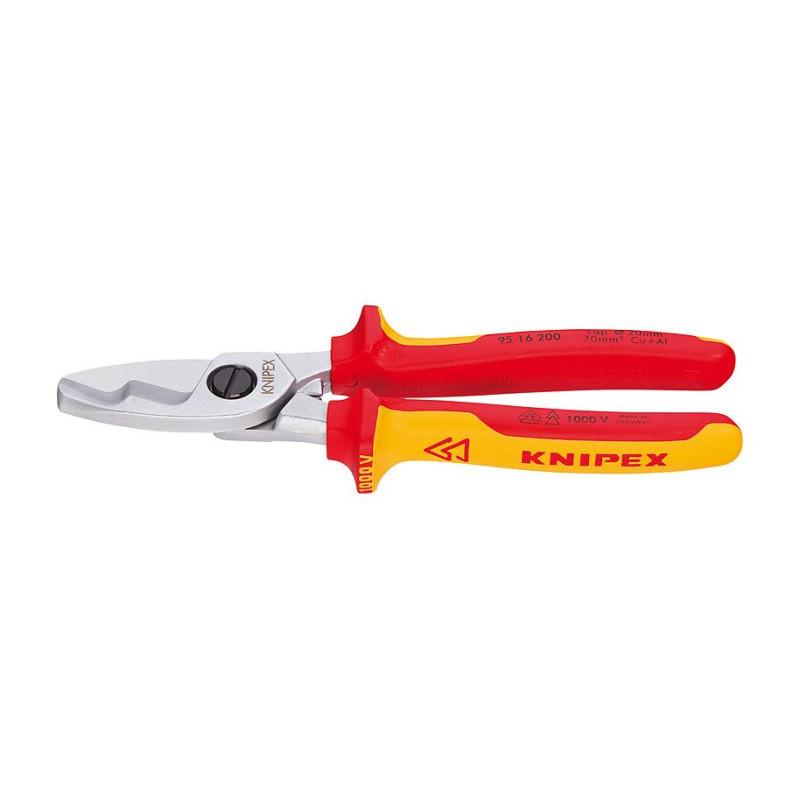 9516200 KNIPEX KABELIŲ IR VIELŲ Pjovimo įstatymai iki 20 mm.
