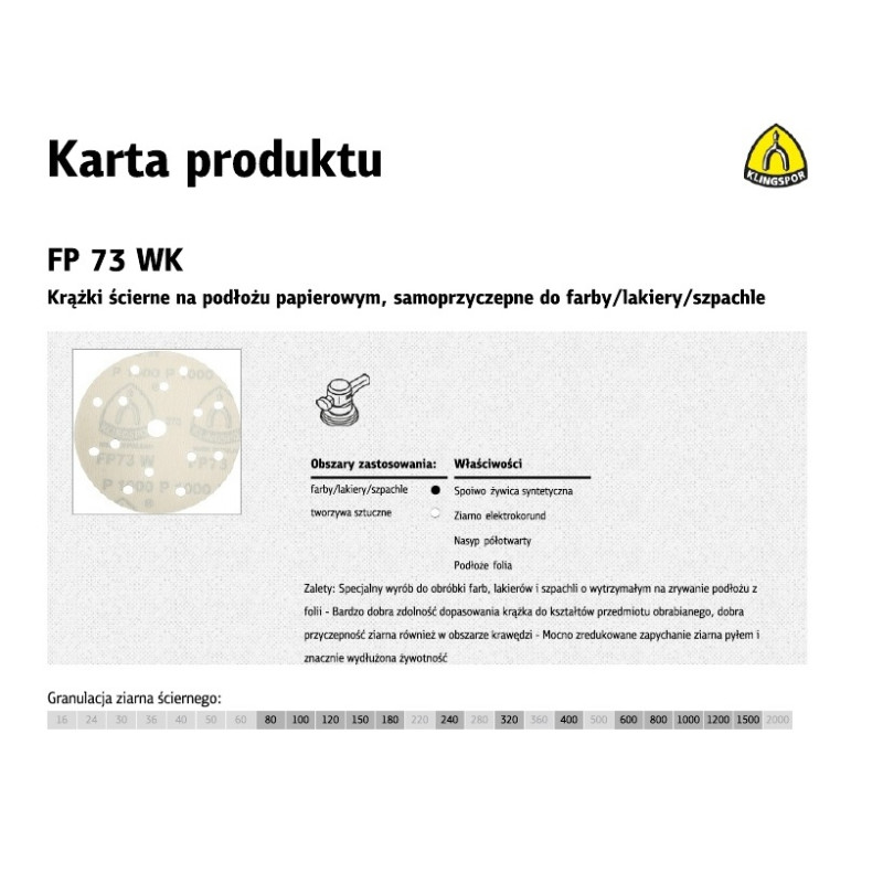 320730 K.K.K.K.D.150 FP73WK gr. 800 /100vnt.