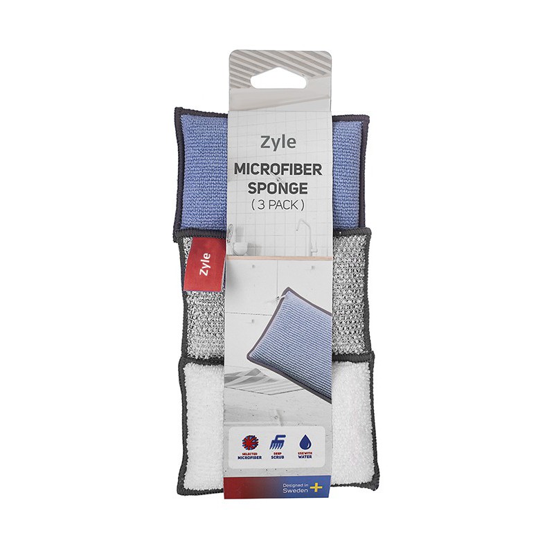 Mikropluošto kempinių rinkinys Zyle ZY350MS, 3 vnt.
