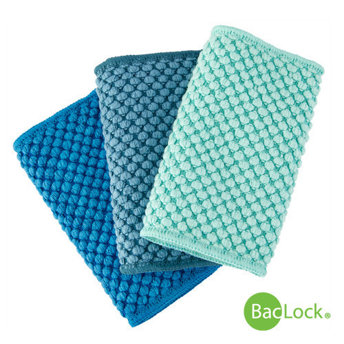 Norwex Counter Cloths Daugiafunkcių audinių virtuvei rinkinys, Marine/Teal/Sea Mist