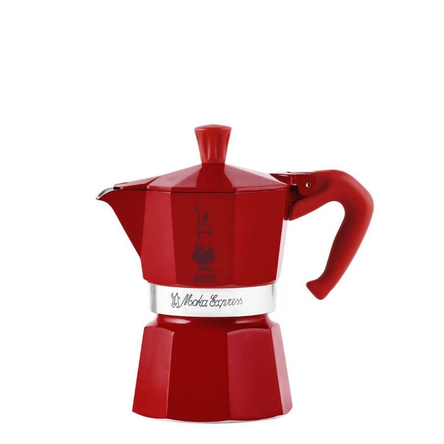 „Bialetti Moka Express Winter Wonderland 3TZ“ kavinė 140 ml Raudona, sidabrinė