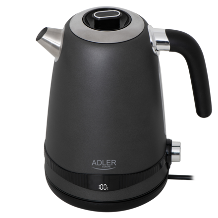 Virdulys Adler Kettle  AD 1295g SS  Electric  2200 W  1.7 L  Stainless Steel  360° rotational