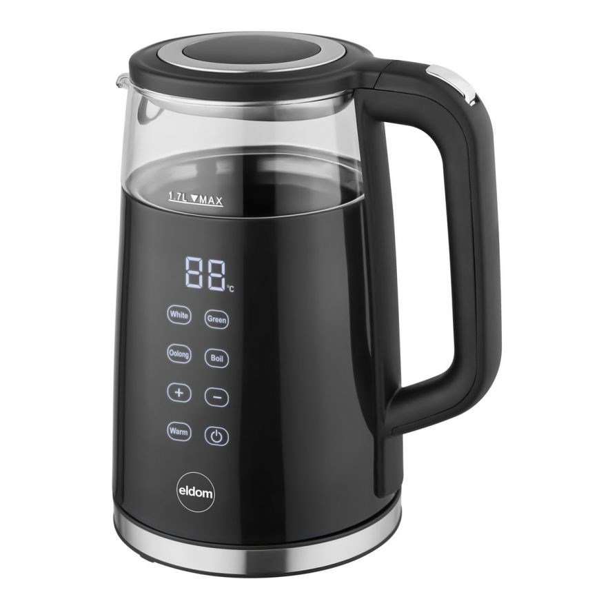 ELDOM C530 NEVO elektrinis virdulys 1,7 L 2200 W Juoda, Permatomas