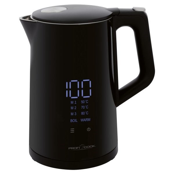 ProfiCook PC-WKS 1243 elektrinis virdulys 1,7 L 2200 W Juoda