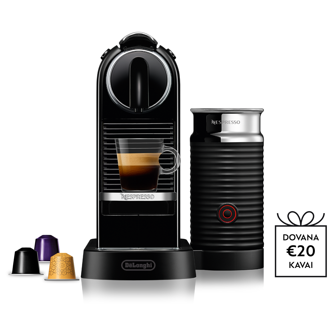 Kavos virimo aparatas NESPRESSO Citiz EN267.BAE su pieno plaktuvu, Black
