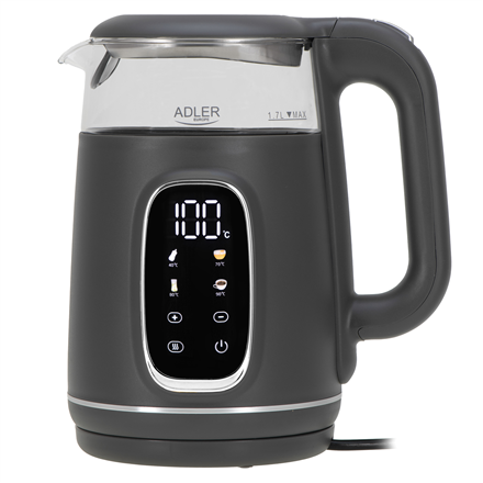 Virdulys Adler Kettle with LED Display  AD 1305  Electric  2200 W  1.7 L  Plastic  360° rotati