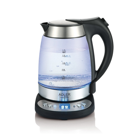 Adler Kettle AD 1247 NEW With electronic control, 1850 - 2200 W, 1.7 L, Stainless steel