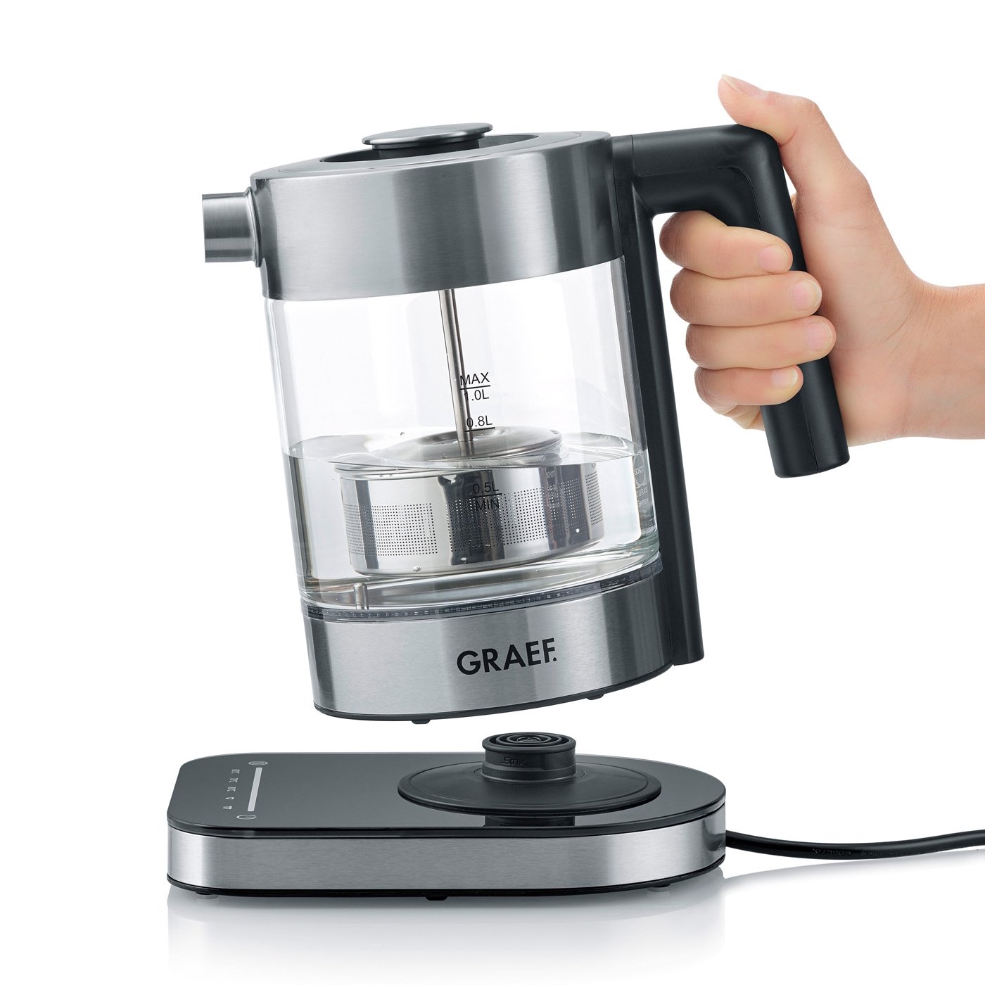 GRAEF WK350 el.virdulys su arbatos filtru, stiklinis