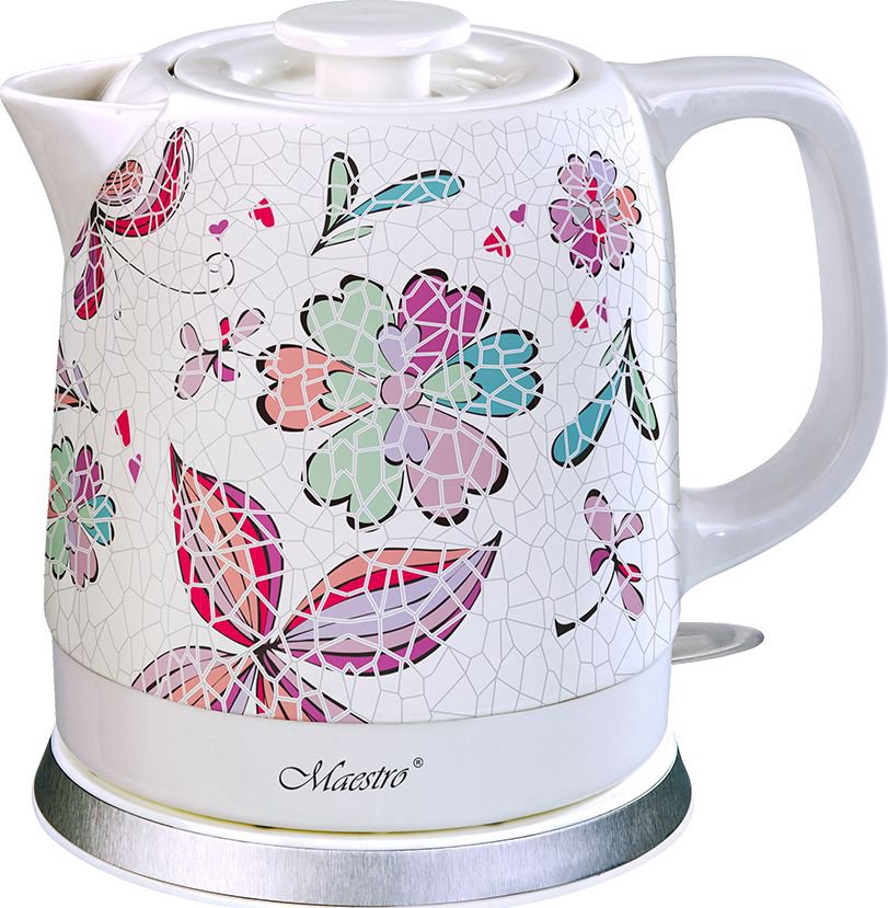 Teapot Maestro MR-068C Flowers White