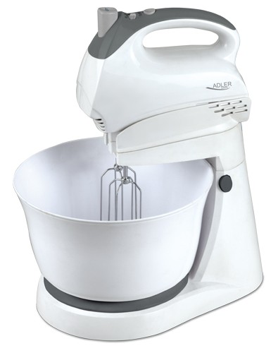Mikseris Adler AD 4202 with bowl, 300 W, greičio režimų skaičius 5, Turbo mode, White