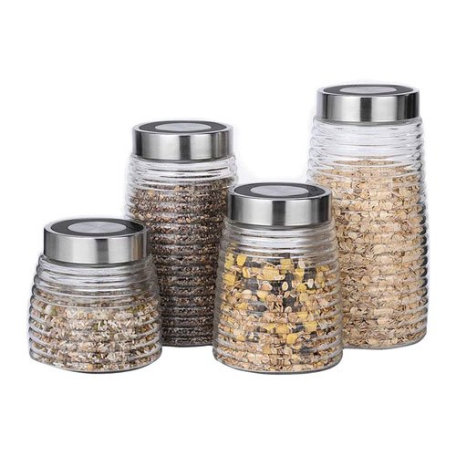 Birių produktų laikymo indelių rinkinys MICHELINO SERIE NORA, 4 vnt.