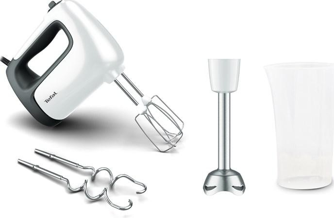 Mikseris TEFAL PrepMix+ HT462138 Hand Mixer 500 W Number of speeds 5 Turbo mode White