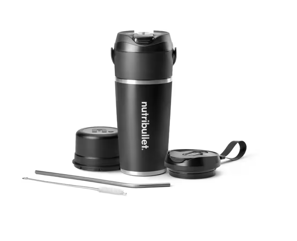 Blenderis Nutribullet NBP016B, asmeninis, ąsotis iš nerūdijančio plieno, ąsočio talpa 0.59 L, juodas