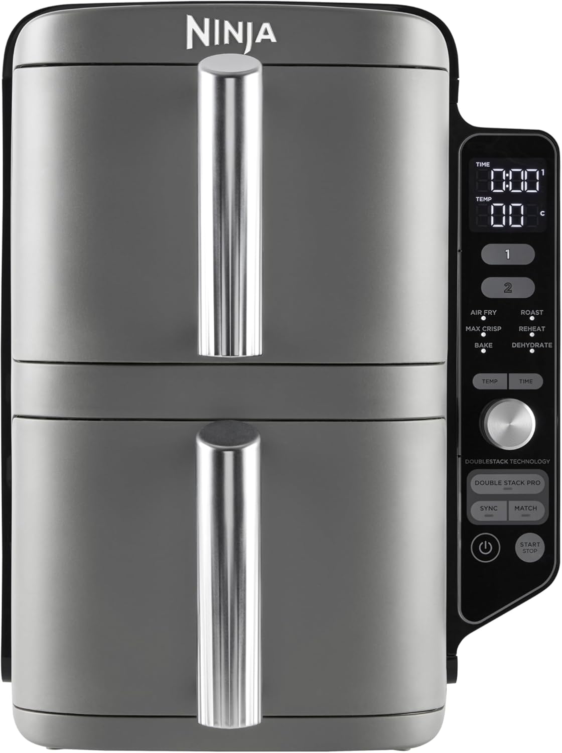 Karšto oro gruzdintuvė Ninja SL400EU Double Stack XL, 9,5 l, 2470 W, pilka