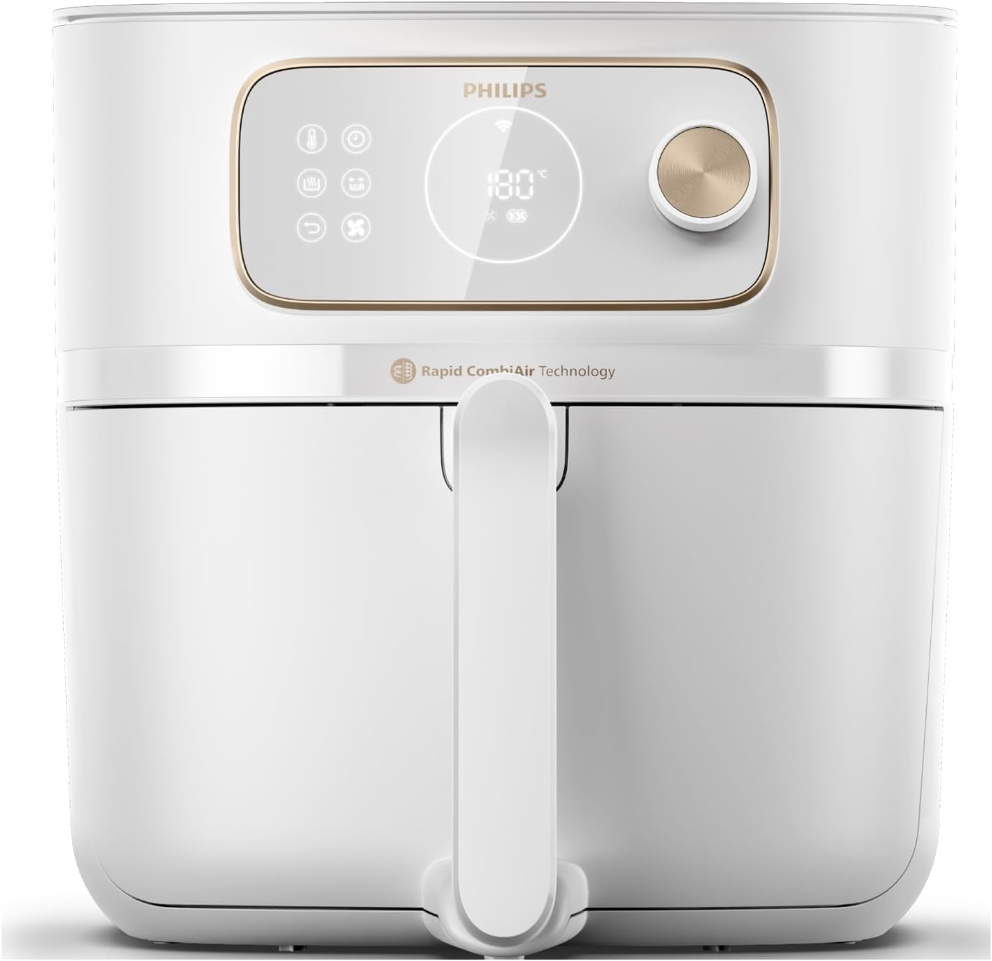 Karšto oro gruzdintuvė + garinimo priedas Philips HD9876/25, Airfryer Combi XXL Connected, 8,3 l, 2200 W, baltas