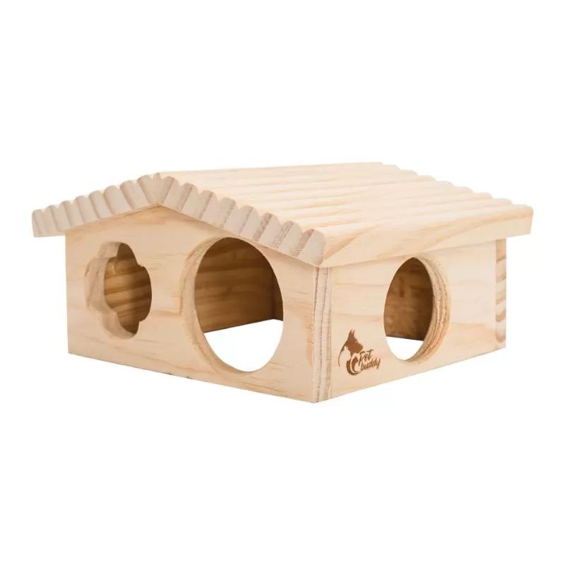 Pet Buddy House 64 namas graužikams, medinis; 20x17x11cm