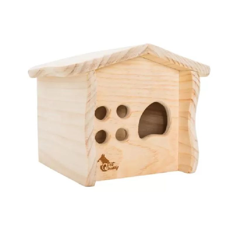 Pet Buddy House 61 namas graužikams, medinis; 20x18.5x16.5cm