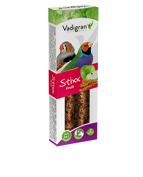 Vadigran Stixx Fruit Tropical skanėstai paukščiams su vaisiais, 85 g, 2 vnt