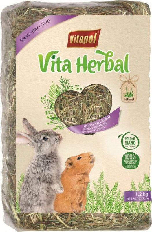 Vitapol natūralus šienas graužikams ir triušiams 1,2kg