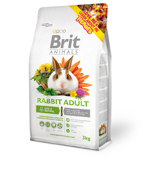 Brit Animals maistas suaugusiems triušiams, 3 kg