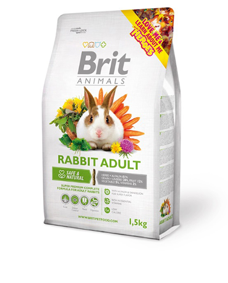 Brit Animals maistas suaugusiems triušiams, 1.5 kg