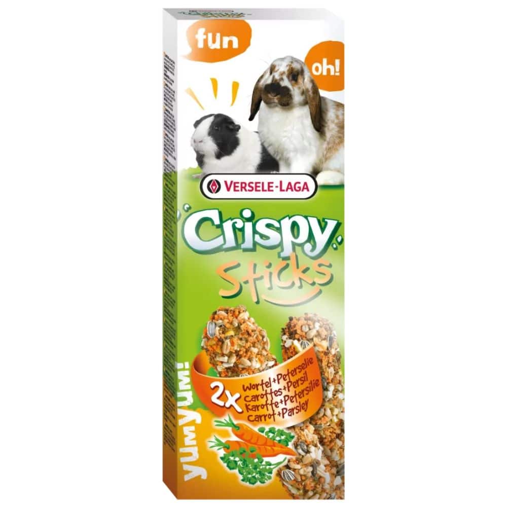 Versele-Laga Crispy skanėstai triušiams ir jūrų kiaulytėms su morkomis ir petražolėmis – 110 g