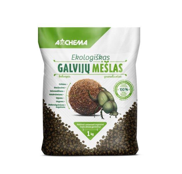 Granuliuotas galvijų mėšlas, 1 kg