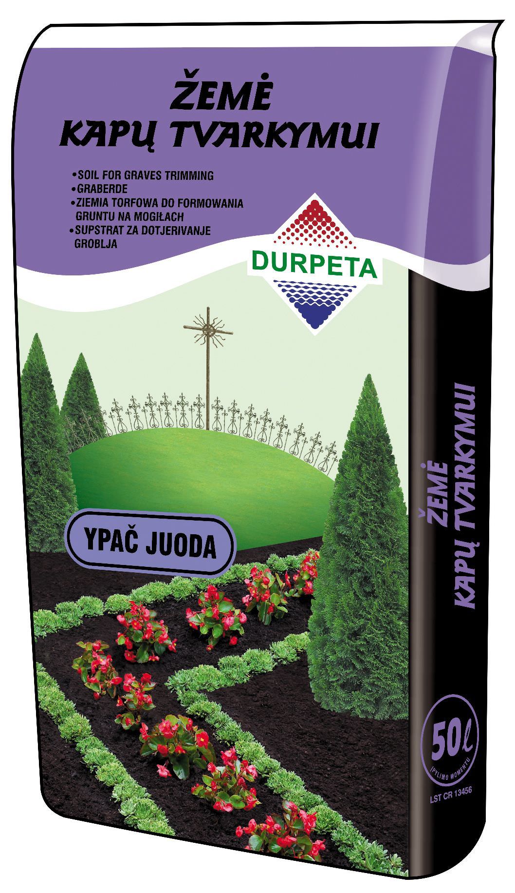 Kapų tvarkymo žemė DURPETA, juoda, 50 l