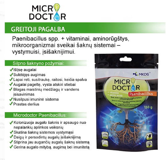 Trąšos MICRODOCTOR Paenibacillus spp, 150 g