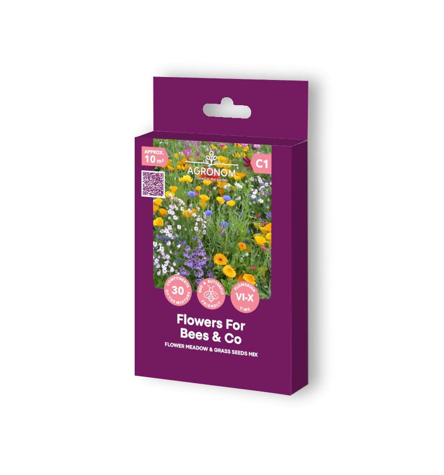 Gėlių ir žolių mišinio sėklos FLOWERS FOR BEES & CO, 45 g