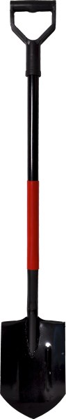Kastuvas 195 x 290 mm V formos su lenktu metaliniu kotu juodas