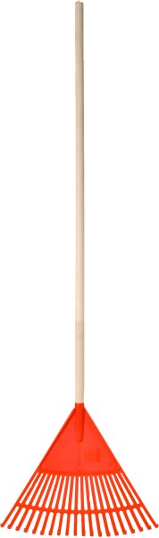 Vėduoklinis plastikinis grėblys su mediniu kotu RG2 Vertas, 48 cm, 1,4 m