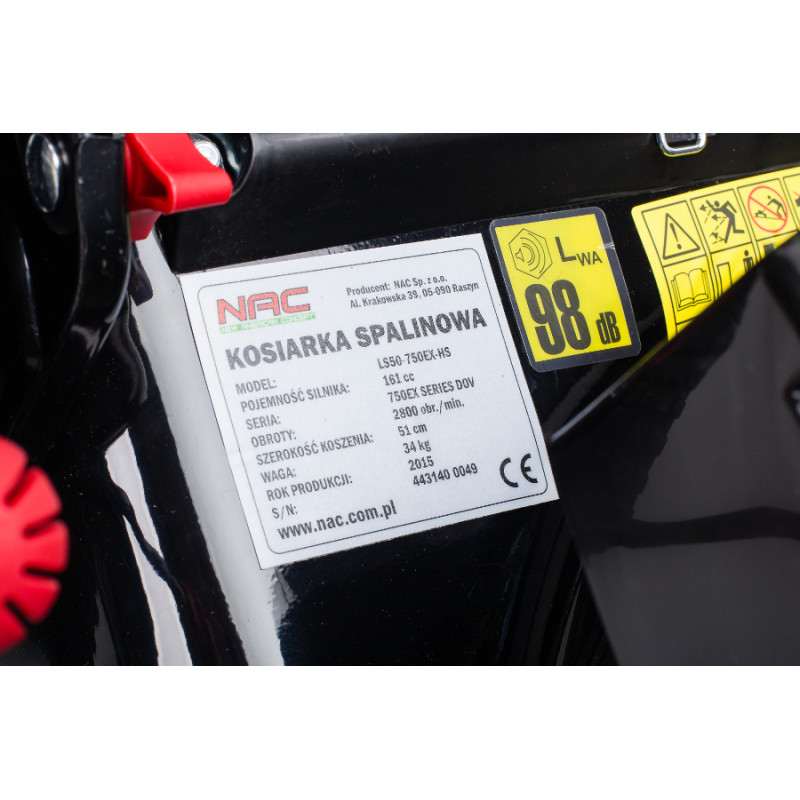 NAC SPRINALINĖ VEJAULĖ SU B-S PAVARA 161cc 750 DOV LS53-750EX-HS