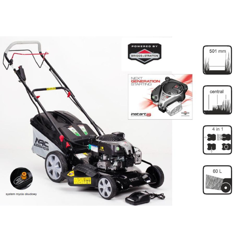 NAC SPRINALINĖ PJAUNAMOJI PJAUNAMOJI SU 53 cm pavaros BRIGGS - STRATTON 161 cm3 775IS SU STARTERIU LS50-775IS-HSDF