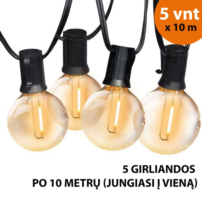 Lauko girlianda (LED lemputės) 50 m Elegance