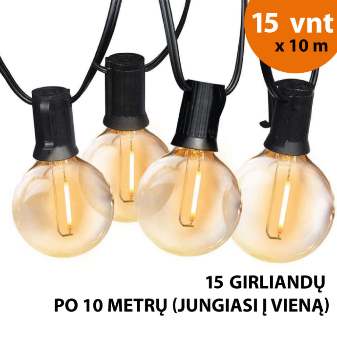 Lauko girlianda (LED lemputės) 150 m Elegance