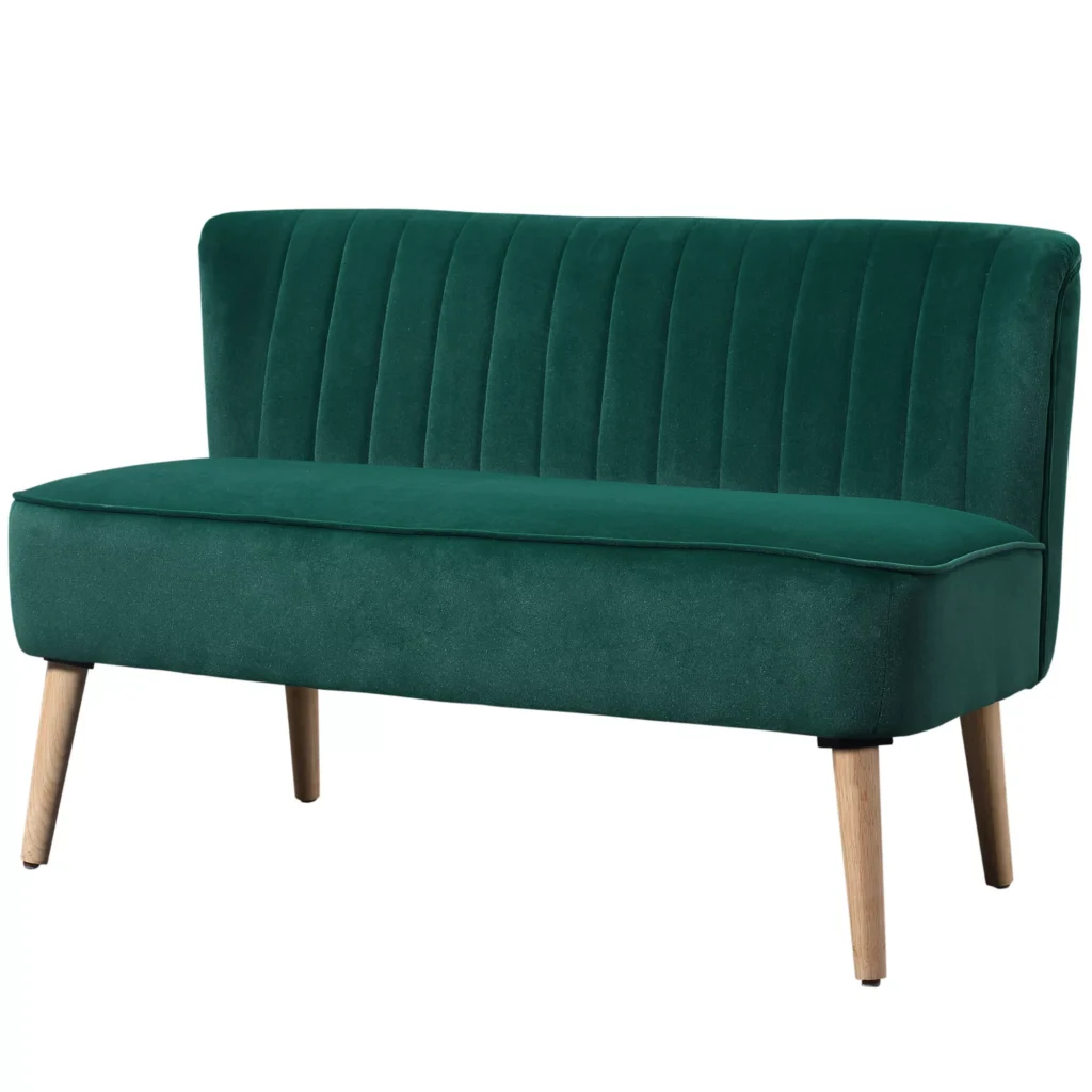 Dvivietė poilsio sofa - tamsiai žalia 117 x 56,5 x 77 cm
