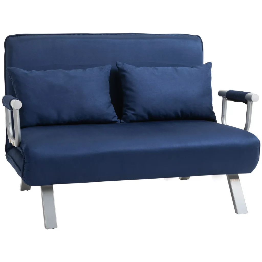2 vietų sofa-lova su miegamąja funkcija, mėlyna 111 x 80 x 78 cm