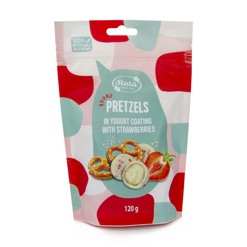Rūta Rutuliukai „Pretzels” su jogurtiniu glaistu, 120g
