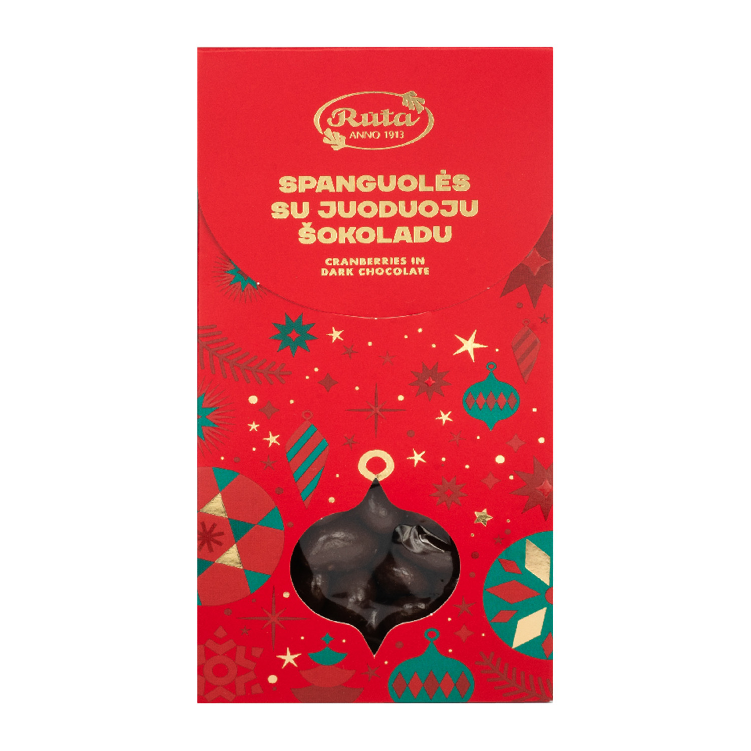 Spanguolės su juoduoju šokoladu (50 %), 100 g