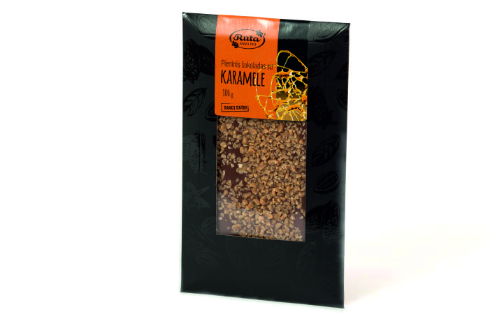 Pieninis šokoladas su karamele, 100 g