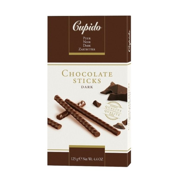 Cupido juodo šokolado lazdelės 125g
