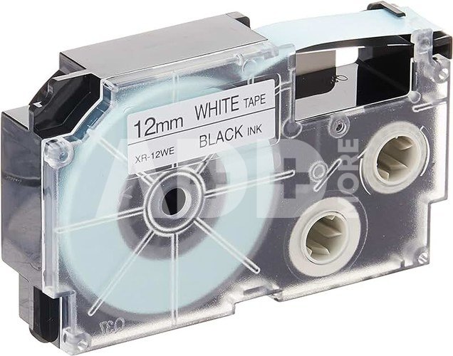 Casio XR-12 WE 12 mm black on white