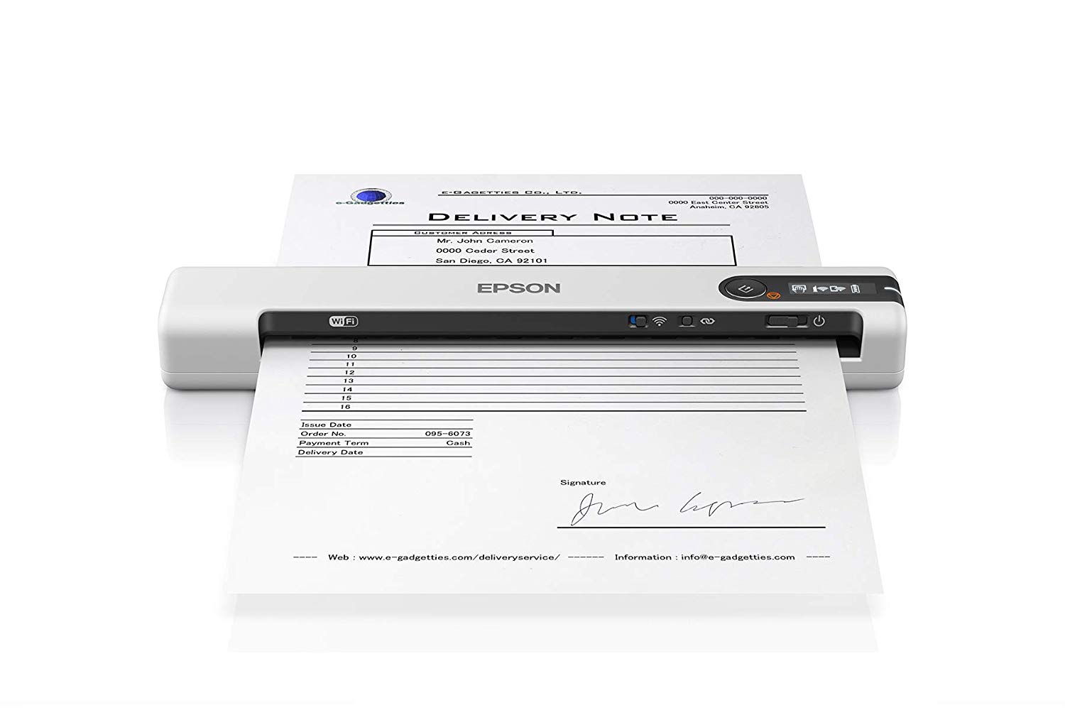 Epson | Wireless portable scanner | WorkForce DS-80W | Colour