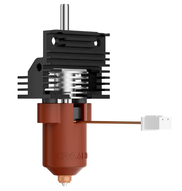 Kaitintuvo komplektas (hotend) K1 bei K1Max spausdintuvams patobulintas, tinkamas naudoti su quick-swap "Unicorn" purkštukais CREALITY