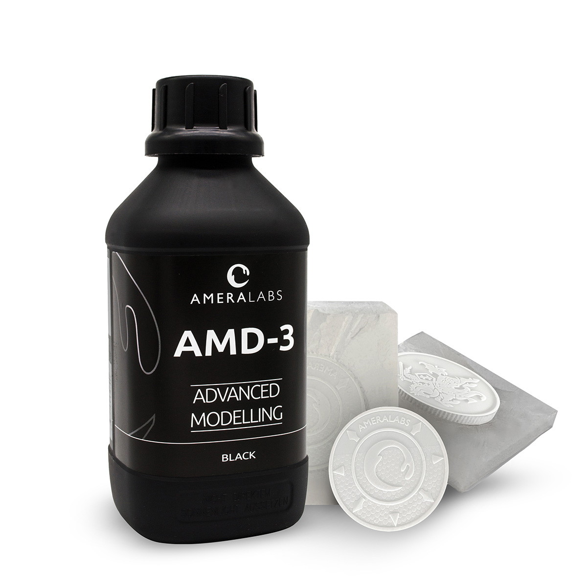 Derva 3D spausdinimui AMD-3 1kg juoda AMERALABS